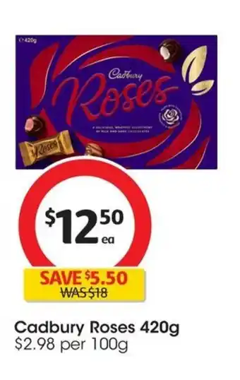 Coles Cadbury Roses 420g offer