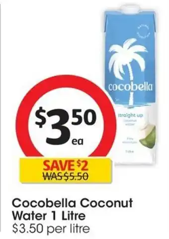 Coles Cocobella Coconut Water 1 Litre offer