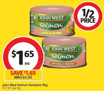 Coles John West Salmon Tempters 95g offer