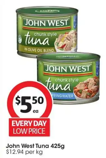 Coles John West Tuna 425g offer