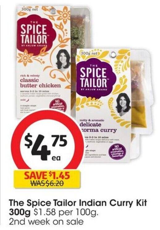 The Spice Tailor Indian Curry Kit 300g offer at Coles