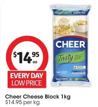 Coles Cheer Cheese Block 1kg offer