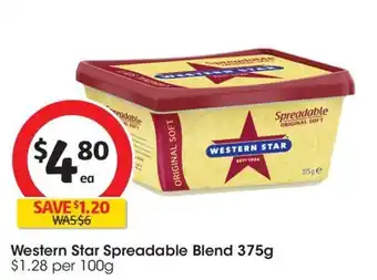Coles Western Star Spreadable Blend 375g offer