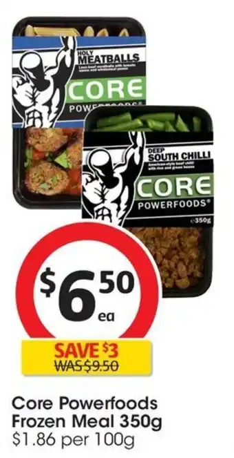 Coles Core Powerfoods Frozen Meal 350g offer