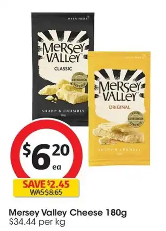 Coles Mersey Valley Cheese 180g offer