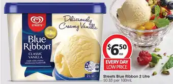 Coles Streets Blue Ribbon 2 Litre offer