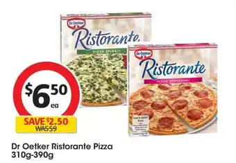 Coles Dr Oetker Ristorante Pizza 310g-390g offer