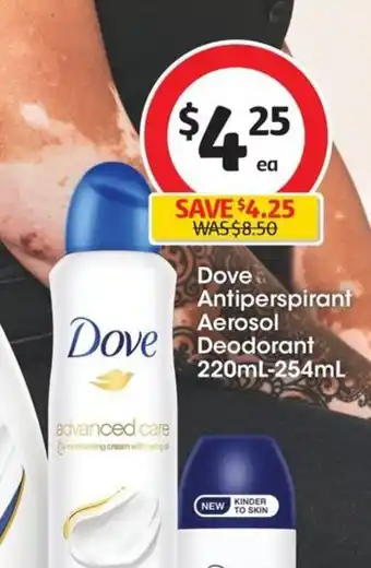 Coles Dove Antiperspirant Aerosol Deodorant 220mL-254mL offer