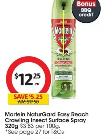 Coles Mortein NaturGard Easy Reach Crawling Insect Surface Spray 320g offer