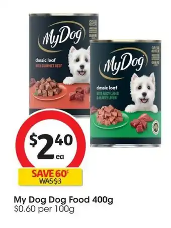Coles My Dog Dog Food 400g offer