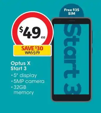 Coles Optus X Start 3 offer