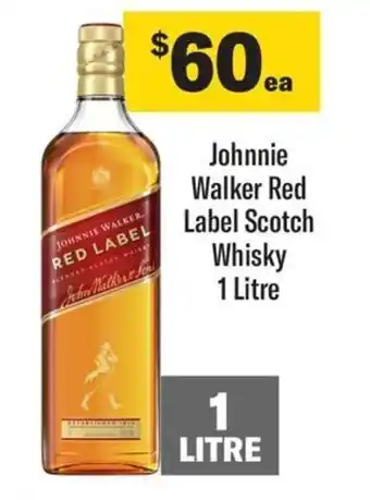 Coles Johnnie Walker Red Label Scotch Whisky 1 Litre offer
