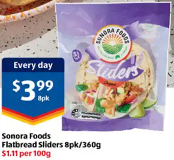 Sonora Foods Flatbread Sliders 8pk/360g