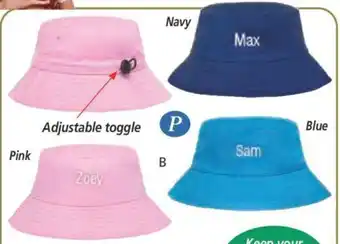 Personalised Kids Sun Hats