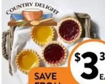 Foodworks Country Delight Tarts 4 Pack 180/200g offer