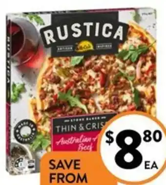 Foodworks McCain Rustica Thin & Crispy Pizza 335-445g offer