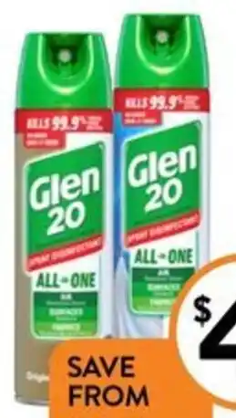 Foodworks Glen 20 Disinfectant Spray 175g offer