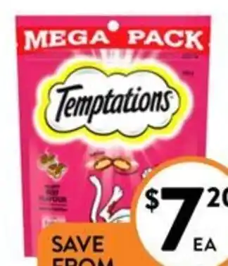 Foodworks Temptations Cat Treats 180g offer