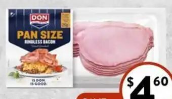 Foodworks Don Pan Size Bacon 250g offer