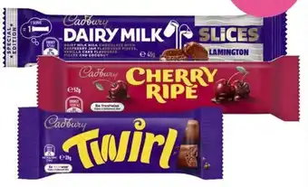 Woolworths Cadbury Medium Bars or Europe Bars 30-60g offer