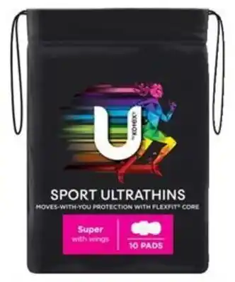 Woolworths U By Kotex Sports Ultrathin Pads offer