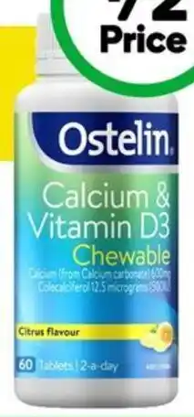Woolworths Ostelin Calcium & Vitamin D Chewable D3 Tablets offer