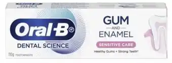 Woolworths Oral-B Gum and Enamel Toothpaste 110g offer