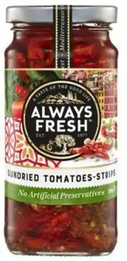 Woolworths Always Fresh Sundried Tomatoes Strips 220g offer