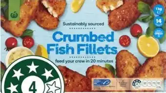 Woolworths Woolworths Battered or Crumbed Fish Fillets 1 kg offer