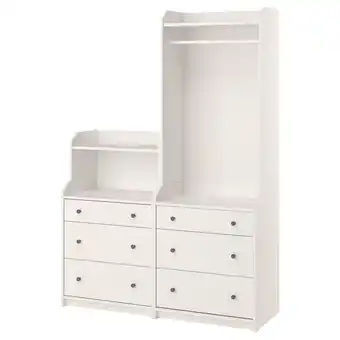 IKEA Hauga storage combination, white, 140x199 cm offer