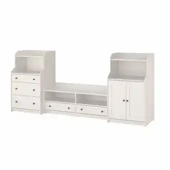IKEA Hauga tv/storage combination, white, 277x46x116 cm offer