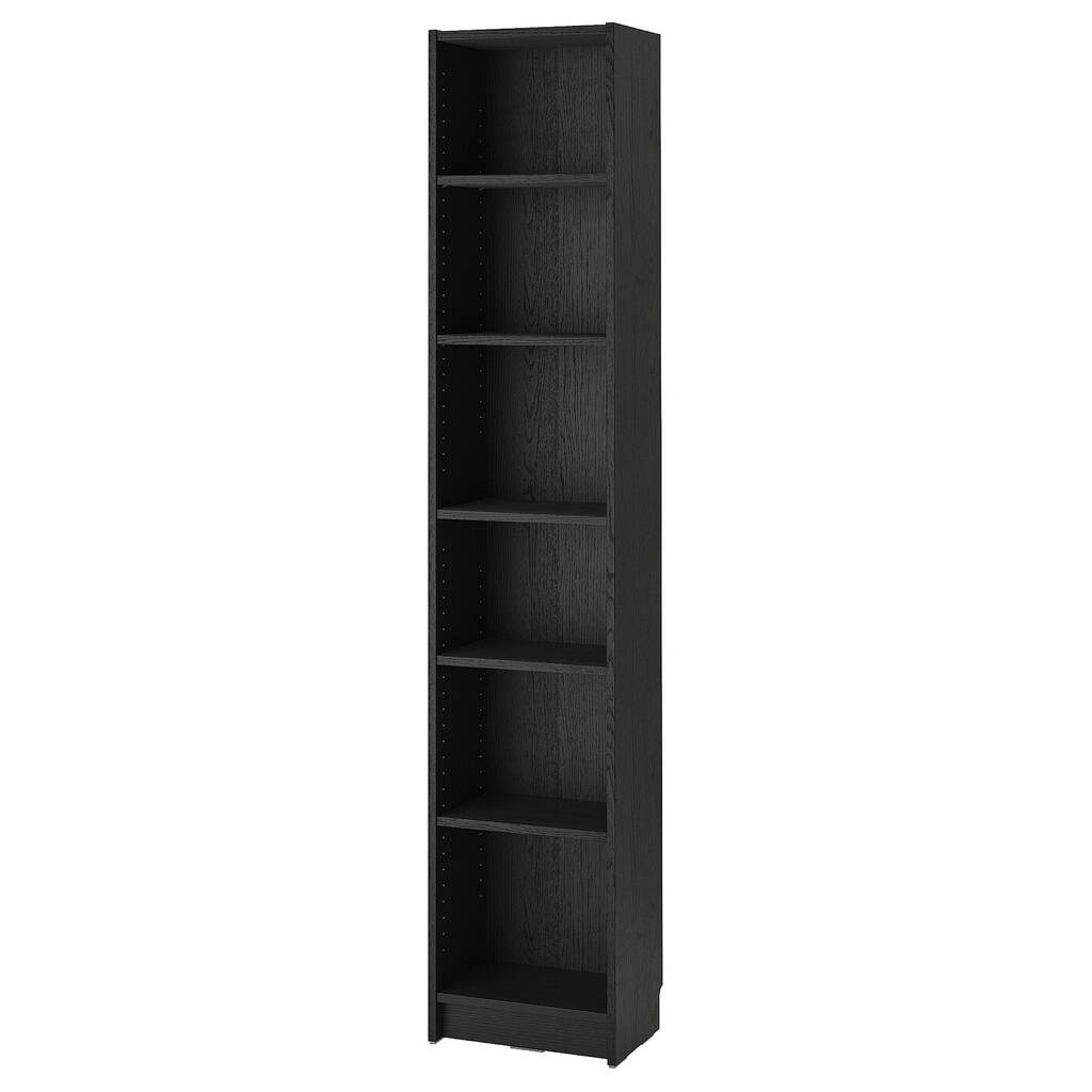 Billy bookcase, black oak effect, 40x28x202 cm offer at IKEA