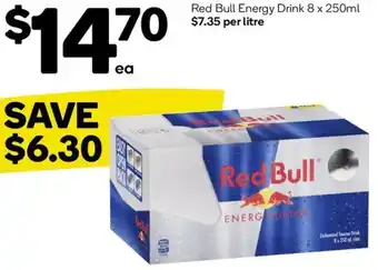 Woolworths Red Bull Energy Drink 8 x 250ml offer