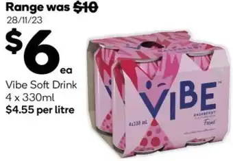 Vibe Soft Drink 4 x 330ml