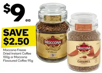 Woolworths Moccona Freeze Dried Instant Coffee 100g or Moccona Flavoured Coffee 95g offer