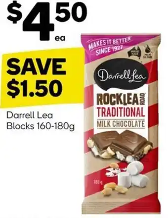 Woolworths Darrell Lea Blocks 160-180g offer