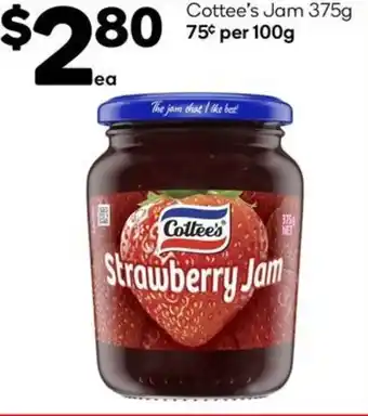 Woolworths Cottee's Jam 375g offer
