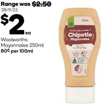 Woolworths Woolworths Mayonnaise 250ml offer