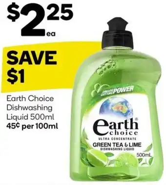 Woolworths Earth Choice Dishwashing Liquid 500ml offer