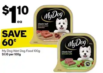 Woolworths My Dog Wet Dog Food 100g offer
