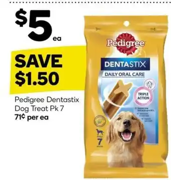 Woolworths Pedigree Dentastix Dog Treat Pk 7 offer