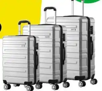 Mazam 3 Pcs Luggage Suitcase Trolley Set Hard Case - Silver