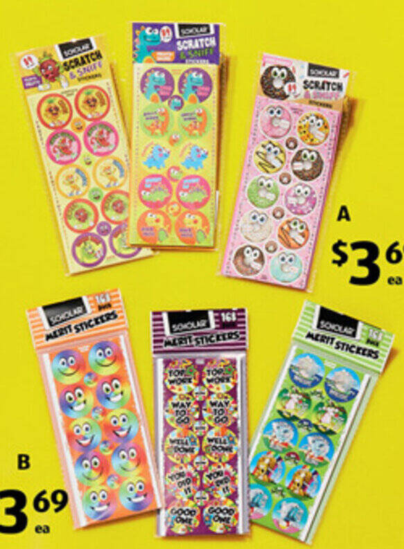 Scratch & Sniff Stickers offer at ALDI