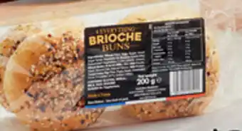 ALDI Everything Brioche Buns 4pk/200g offer