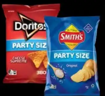 Drakes Smith Crinkle Cut, Doritos or Red Rock Deli Chips 290g-380g offer