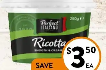Foodworks Perfect Italiano Ricotta Cheese 250g offer