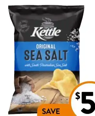 Foodworks Kettle Chips 135-165g Selected Varieties offer