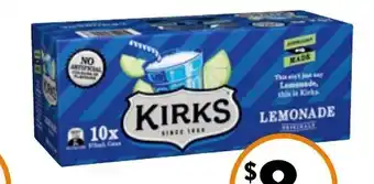 Foodworks Kirks Soft Drink Cans 10 Pack x 375ml offer