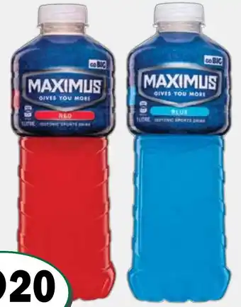 Friendly Grocer Maximus Sports Drink 1 Litre Varieties Not Chilled offer