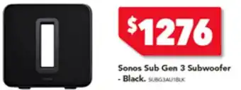 Harvey Norman Sonos Sub Gen 3 Subwoofer offer